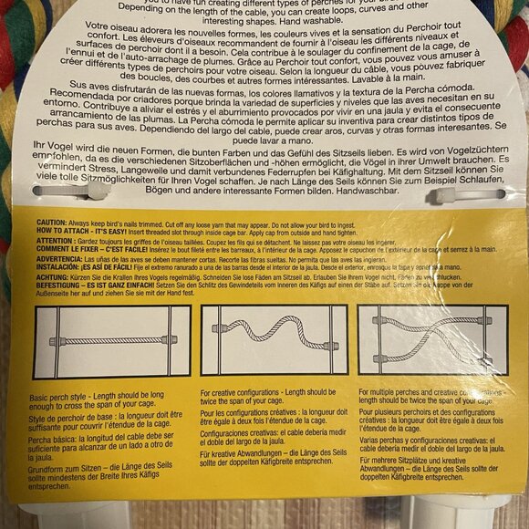 Comfy Rope Perch for Large Birds - Picture 3 of 3